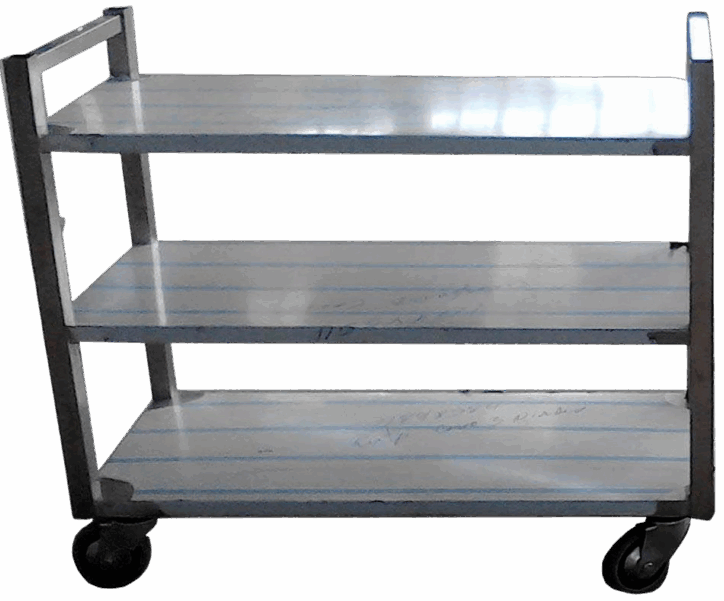 CARRO DE SERVICIO ACERO INOX 3 NIVELES